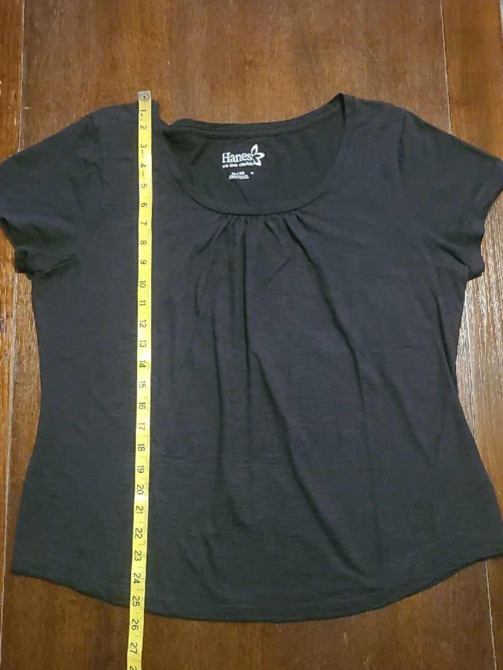 Women’s Black Scoop Neck Short Sleeve Top - XL